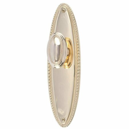 BRASS ACCENTS Revere 10.06 in. Door Knobs with Privacy 2.38 in. Backset - Polished Brass Finish D05-K650G-RVR-605